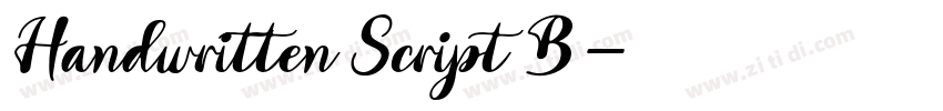 Handwritten Script B字体转换